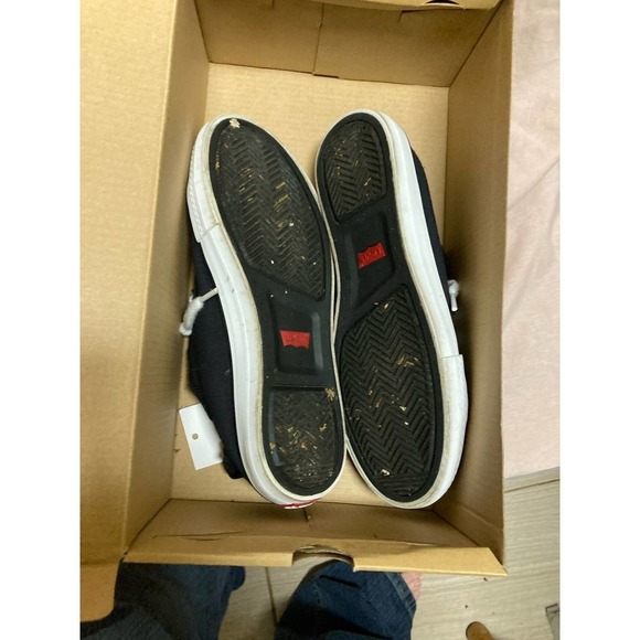 LEVIS Sneaker Shoes Womens Size 7 Black/White Stan G 1083926 Lace Up Low Top Box - Picture 4 of 6